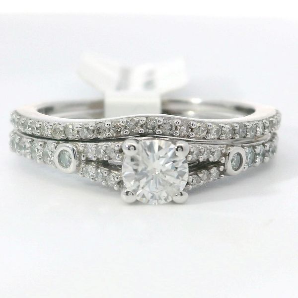 10K White Gold 2-Piece Diamond Bridal Set .62CTW Bradley's Jewelers Jacksonville, NC