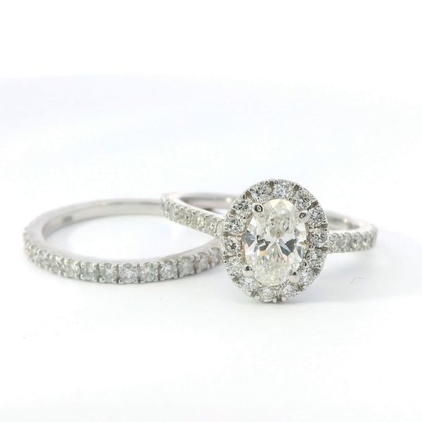 White 14K Gold Oval Diamond Engagement Ring 0.75Ct Center 1.38Ctw Total Diamonds Bradley's Jewelers Jacksonville, NC