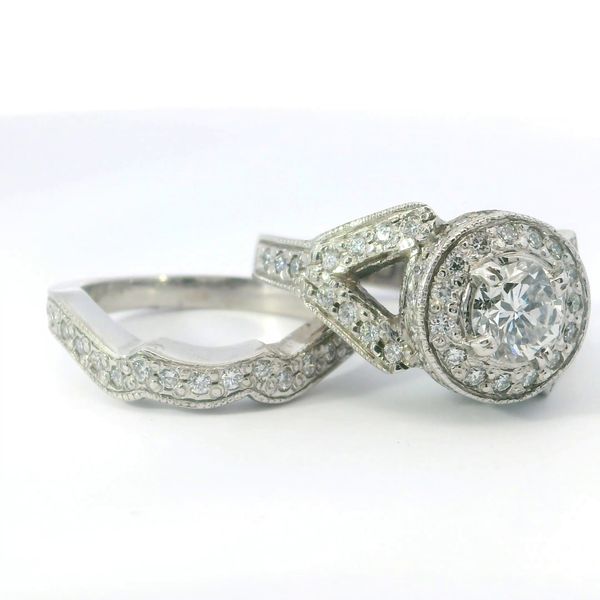 14K White Gold Round Diamond Bridal Set 1.84 CTW Image 2 Bradley's Jewelers Jacksonville, NC