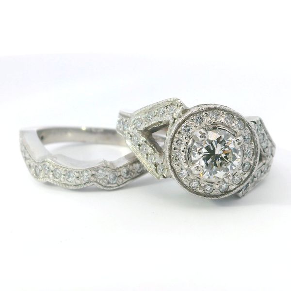 14K White Gold Round Diamond Bridal Set 1.84 CTW Bradley's Jewelers Jacksonville, NC