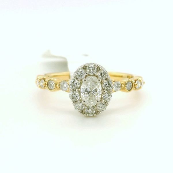 14K Yellow Gold Oval Center Stackable Engagement Ring .75CTW Bradley's Jewelers Jacksonville, NC