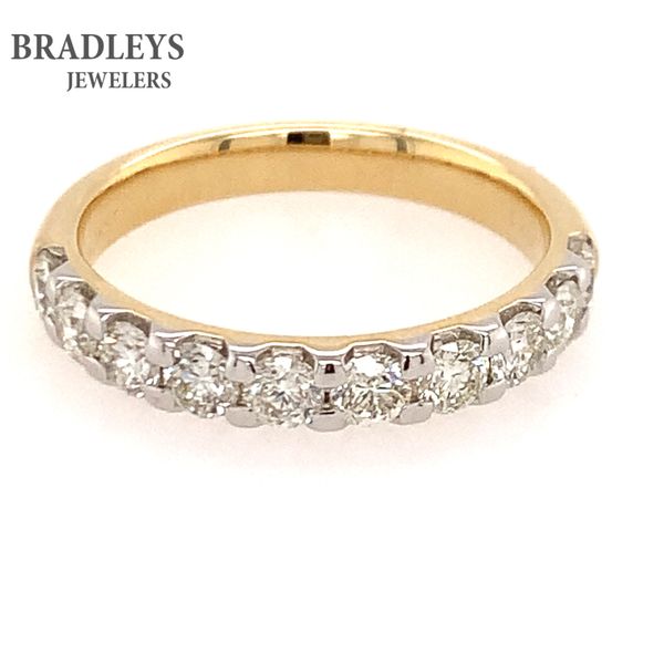 14K Yellow Gold 1.00 CTW Diamond Prong Set Wedding Band Bradley's Jewelers Jacksonville, NC