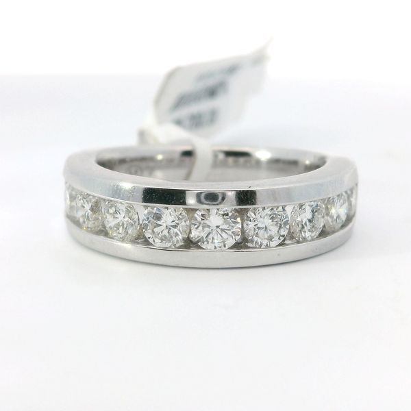 White 14 Karat 1.40 CTW Diamond Channel Wedding Band Bradley's Jewelers Jacksonville, NC