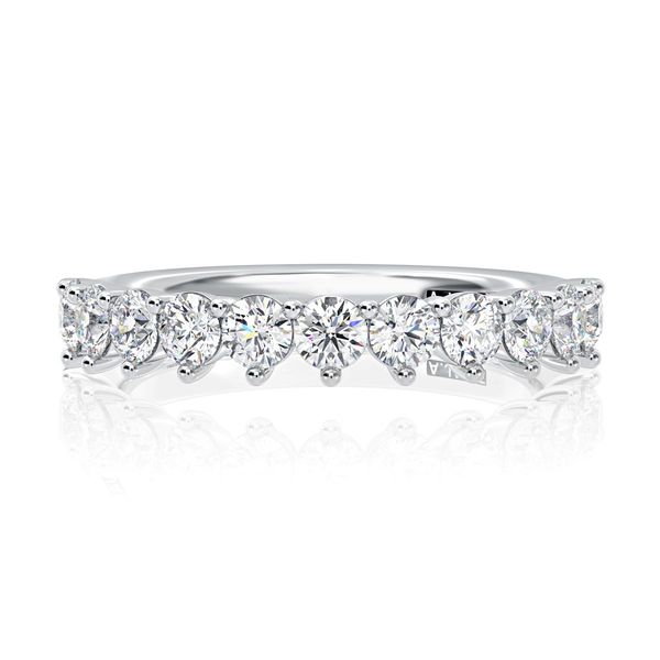 A. Jaffe 14K White Gold Diamond Wedding Band | 0.90 CTW G/H SI2 Round Diamonds Image 2 Bradley's Jewelers Jacksonville, NC