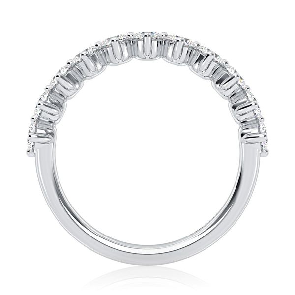 A. Jaffe 14K White Gold Diamond Wedding Band | 0.90 CTW G/H SI2 Round Diamonds Image 3 Bradley's Jewelers Jacksonville, NC