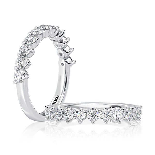 A. Jaffe 14K White Gold Diamond Wedding Band | 0.90 CTW G/H SI2 Round Diamonds Bradley's Jewelers Jacksonville, NC