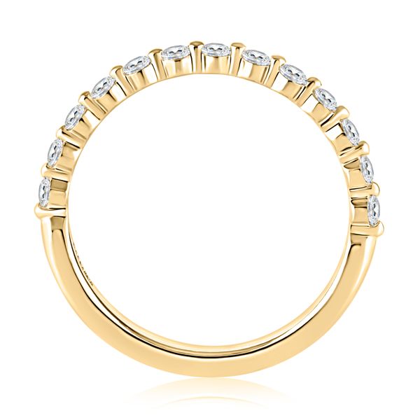 A. Jaffe 14K Yellow Gold Diamond Wedding Band | 0.39 CTW Round Diamonds Image 2 Bradley's Jewelers Jacksonville, NC