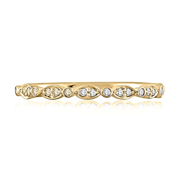 A. Jaffe 14K Yellow Gold Diamond Band | 0.10 CTW Round Wedding Ring Image 2 Bradley's Jewelers Jacksonville, NC