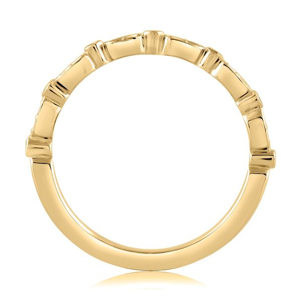 A. Jaffe 14K Yellow Gold Diamond Band | 0.10 CTW Round Wedding Ring Image 3 Bradley's Jewelers Jacksonville, NC
