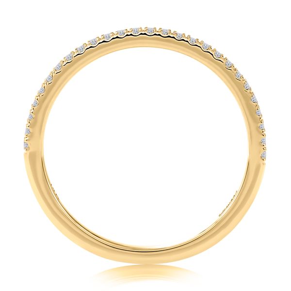 A. Jaffe 14K Yellow Gold Diamond Wedding Band | 0.15 CTW Round Diamonds Image 2 Bradley's Jewelers Jacksonville, NC