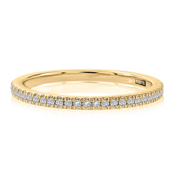 A. Jaffe 14K Yellow Gold Diamond Wedding Band | 0.15 CTW Round Diamonds Image 3 Bradley's Jewelers Jacksonville, NC