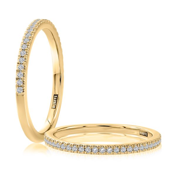 A. Jaffe 14K Yellow Gold Diamond Wedding Band | 0.15 CTW Round Diamonds Bradley's Jewelers Jacksonville, NC