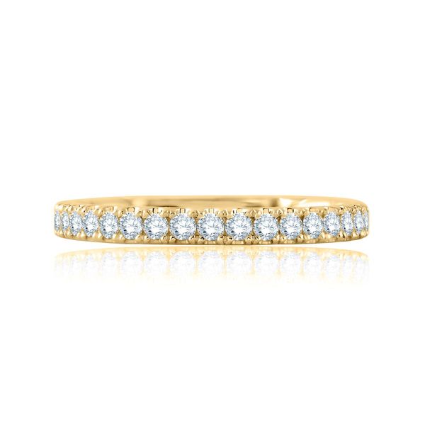 A. Jaffe 14K Yellow Gold Diamond Wedding Band | 0.30 CTW Round Diamonds Image 2 Bradley's Jewelers Jacksonville, NC