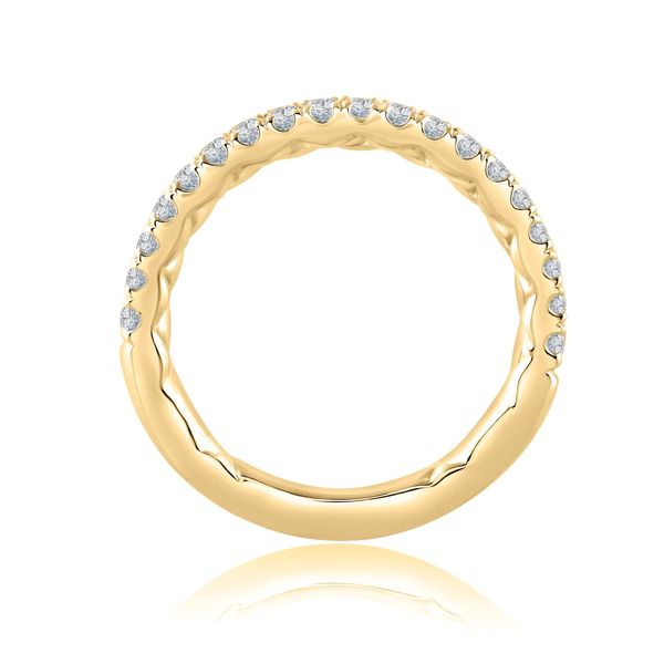 A. Jaffe 14K Yellow Gold Diamond Wedding Band | 0.30 CTW Round Diamonds Image 3 Bradley's Jewelers Jacksonville, NC