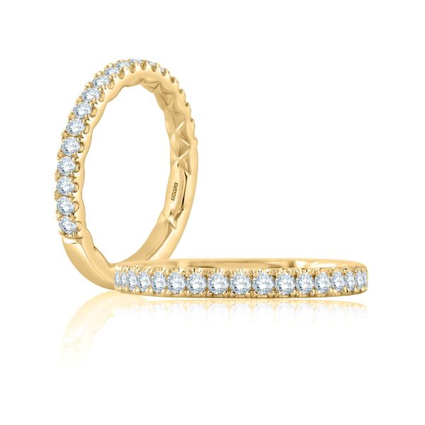 A. Jaffe 14K Yellow Gold Diamond Wedding Band | 0.30 CTW Round Diamonds Bradley's Jewelers Jacksonville, NC