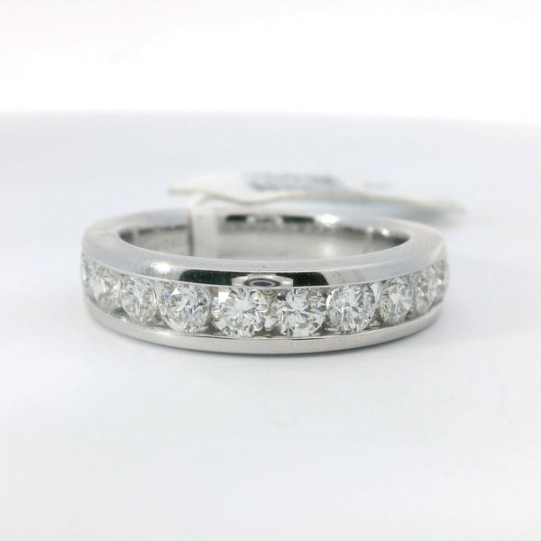 White 14 Karat 1.10 CTW Diamond Channel Wedding Band Bradley's Jewelers Jacksonville, NC