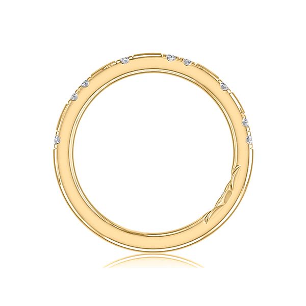 A. Jaffe 14K Yellow Gold Diamond Wedding Band | 0.16 CTW G/Si2 Diamonds Image 2 Bradley's Jewelers Jacksonville, NC