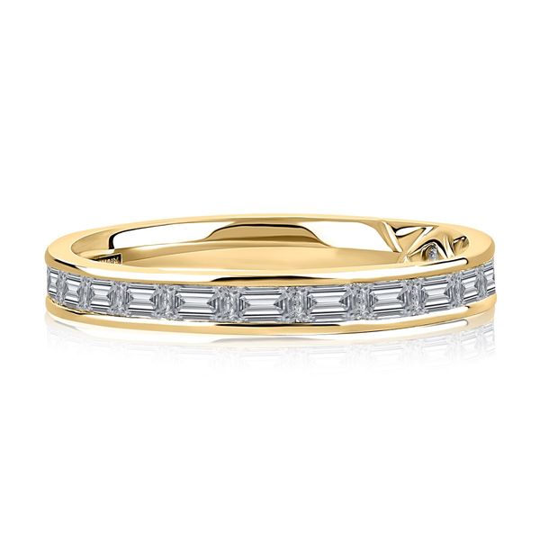 A. Jaffe 14K Yellow Gold Diamond Wedding Band | 0.55 CTW Baguette G/VS2 Image 2 Bradley's Jewelers Jacksonville, NC