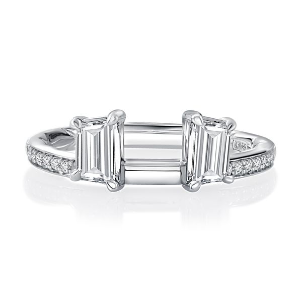 A. Jaffe 14K White Gold Diamond Wrap Band | 0.75 CTW Round & Trapezoid G/VS2 Image 2 Bradley's Jewelers Jacksonville, NC