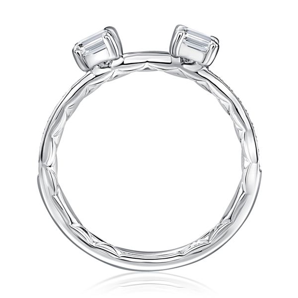 A. Jaffe 14K White Gold Diamond Wrap Band | 0.75 CTW Round & Trapezoid G/VS2 Image 3 Bradley's Jewelers Jacksonville, NC
