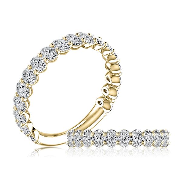 A. Jaffe 14K Yellow Gold Oval Diamond Ring | 1.80 CTW G/VS2 Bradley's Jewelers Jacksonville, NC