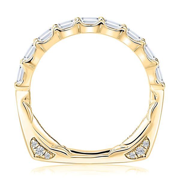 A. Jaffe 14K Yellow Gold Shared Prong Diamond Band | 0.93 CTW Baguette G/SI3 Image 3 Bradley's Jewelers Jacksonville, NC