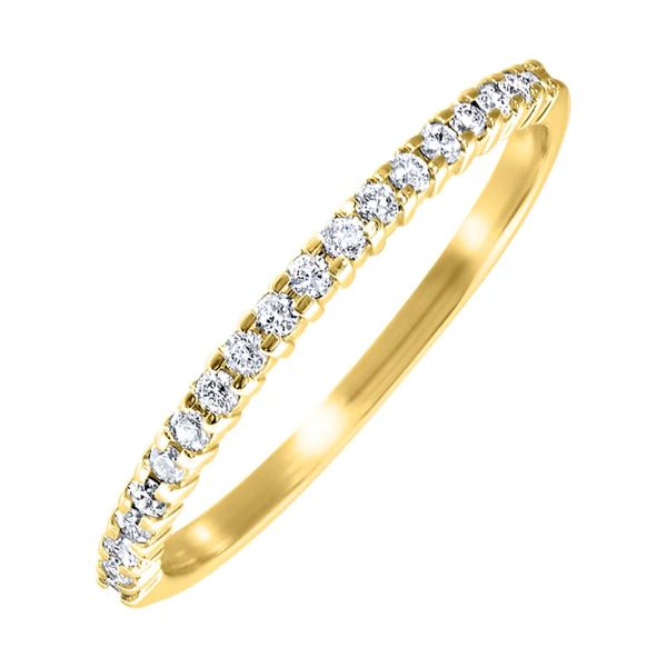 Yellow 10 Karat .14 Ctw Diamond Prong Set Thin Wedding Band | Bridal Ring Bradley's Jewelers Jacksonville, NC