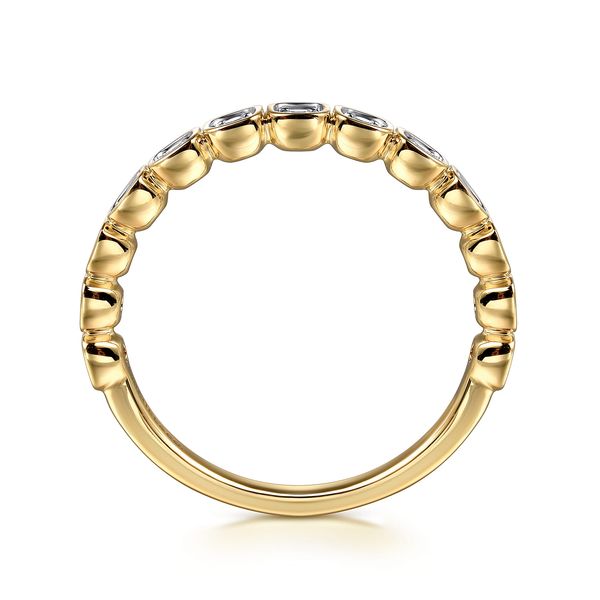 Gabriel & Co 14K Yellow Gold Diamond Stackable Ring Image 2 Bradley's Jewelers Jacksonville, NC
