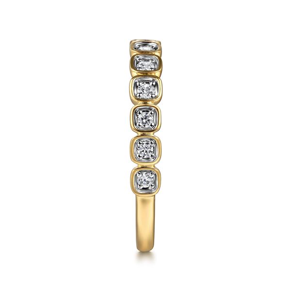 Gabriel & Co 14K Yellow Gold Diamond Stackable Ring Image 4 Bradley's Jewelers Jacksonville, NC