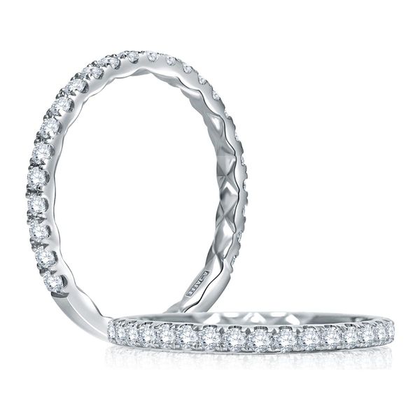 A. Jaffe 14K White Gold Semi-Eternity Diamond Wedding Band 0.34 CTW Bradley's Jewelers Jacksonville, NC