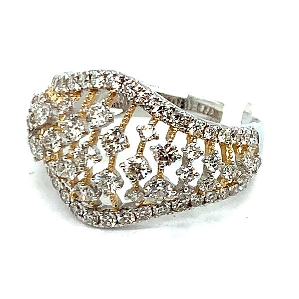 14K White & Yellow Gold Diamond Open Domed Fashion Ring 1.49 CTW Bradley's Jewelers Jacksonville, NC