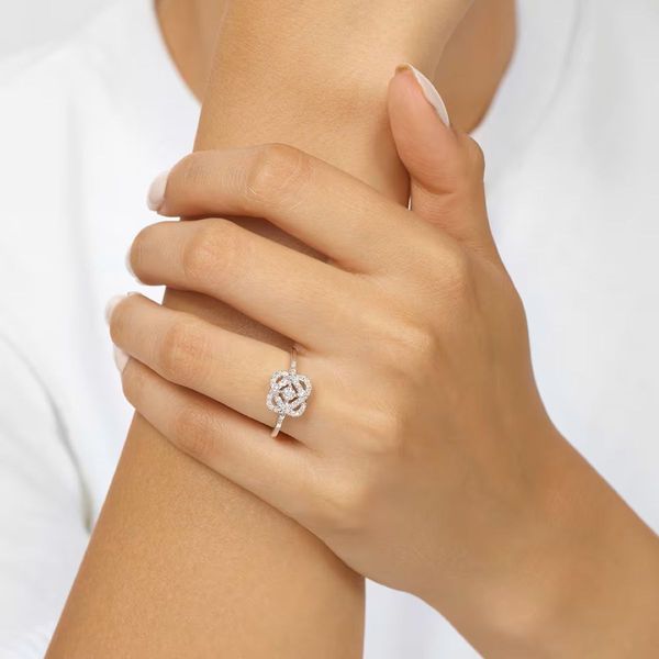 White 14 Karat .25 Ctw Diamond Loves Crossing Fashion Ring Image 2 Bradley's Jewelers Jacksonville, NC
