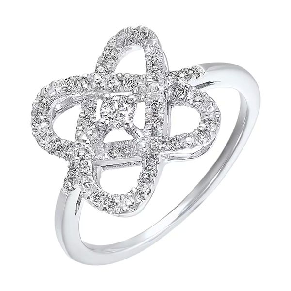 White 14 Karat .25 Ctw Diamond Loves Crossing Fashion Ring Bradley's Jewelers Jacksonville, NC