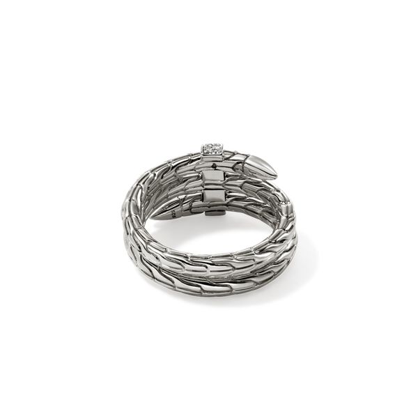 John Hardy Sterling Silver .12 CTW Diamond 3 Row Spear Ring Size 8 Image 4 Bradley's Jewelers Jacksonville, NC