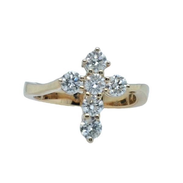 14K Yellow Gold Diamond Fashion Ring .90 CTW Round Diamonds Bradley's Jewelers Jacksonville, NC