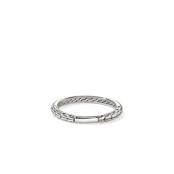 John Hardy Essentials Sterling Silver Diamond Pave Band Ring Size 7 Image 2 Bradley's Jewelers Jacksonville, NC