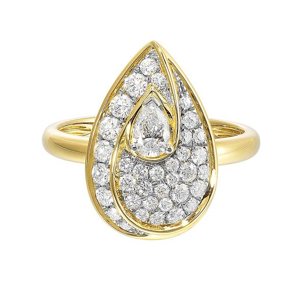 14K Yellow Gold Diamond Fashion Ring 0.75 CTW Round Diamonds Bradley's Jewelers Jacksonville, NC
