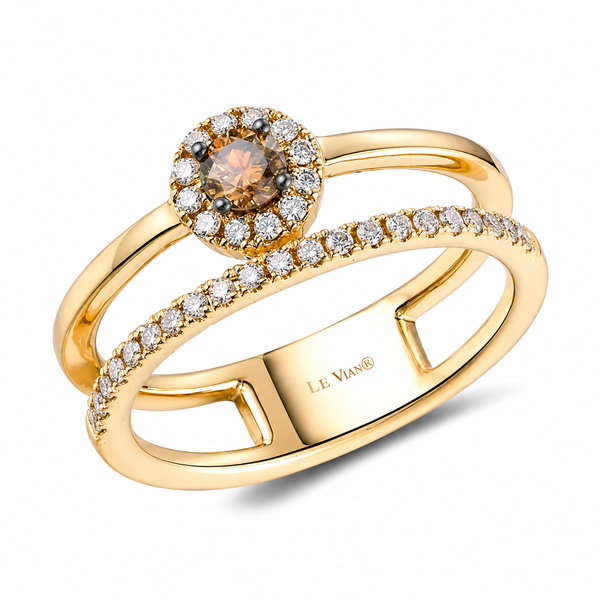 LeVian Chocolate & Nude Diamond Ring in 14K Honey Gold | Bradley's Jewelers Bradley's Jewelers Jacksonville, NC