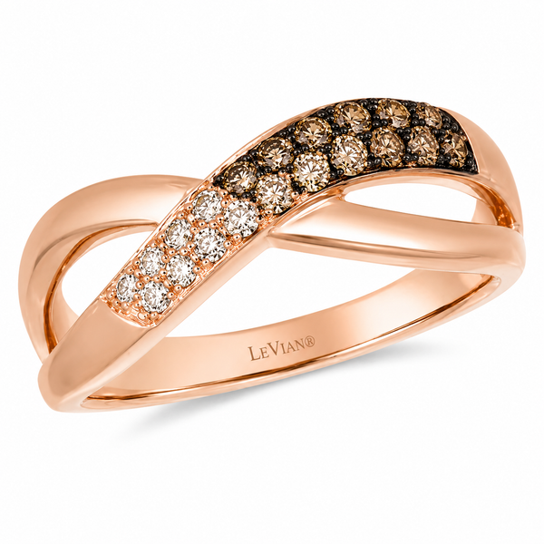 LeVian Indulgence Ombre Diamond Ring in 14K Strawberry Gold | Bradley's Jewelers Bradley's Jewelers Jacksonville, NC