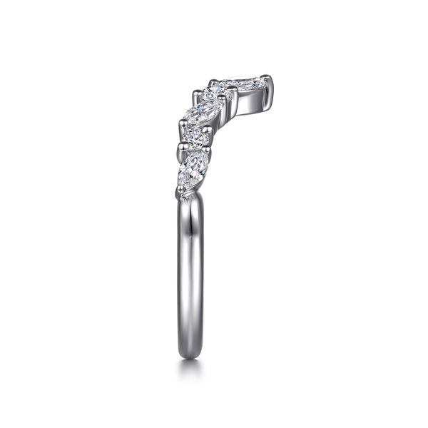 Gabriel & Co 14K White Gold Prong-Set Marquise & Round Diamond Open Band – 0.48Ctw – Contemporary Collection Image 4 Bradley's Jewelers Jacksonville, NC