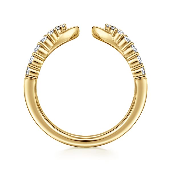 Gabriel & Co Curved 14K Yellow Gold Diamond Open Band – 0.27Ctw – Contemporary Collection Image 2 Bradley's Jewelers Jacksonville, NC