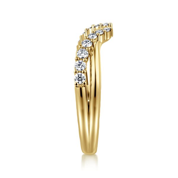 Gabriel & Co Curved 14K Yellow Gold Diamond Open Band – 0.27Ctw – Contemporary Collection Image 4 Bradley's Jewelers Jacksonville, NC
