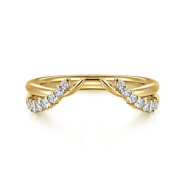 Gabriel & Co Curved 14K Yellow Gold Diamond Open Band – 0.27Ctw – Contemporary Collection Bradley's Jewelers Jacksonville, NC