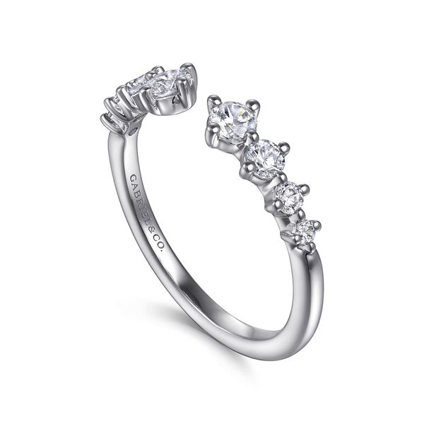 Gabriel & Co 14K White Gold Round Diamond Fashion Ring – 0.51Ctw – Starlight Collection Image 3 Bradley's Jewelers Jacksonville, NC