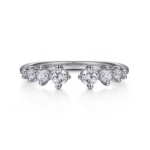 Gabriel & Co 14K White Gold Round Diamond Fashion Ring – 0.51Ctw – Starlight Collection Bradley's Jewelers Jacksonville, NC
