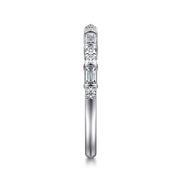 Gabriel & Co 14K White Gold Channel & U-Setting Diamond Anniversary Band – 0.3Ctw Image 4 Bradley's Jewelers Jacksonville, NC