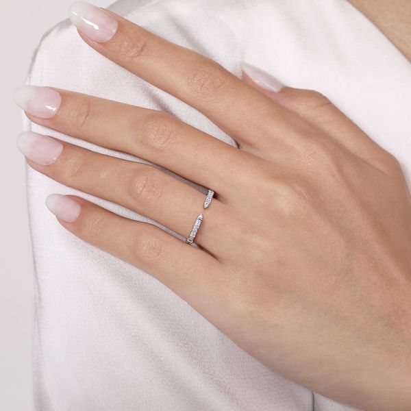 Gabriel & Co 14K White Gold Channel & U-Setting Diamond Anniversary Band – 0.3Ctw Image 5 Bradley's Jewelers Jacksonville, NC