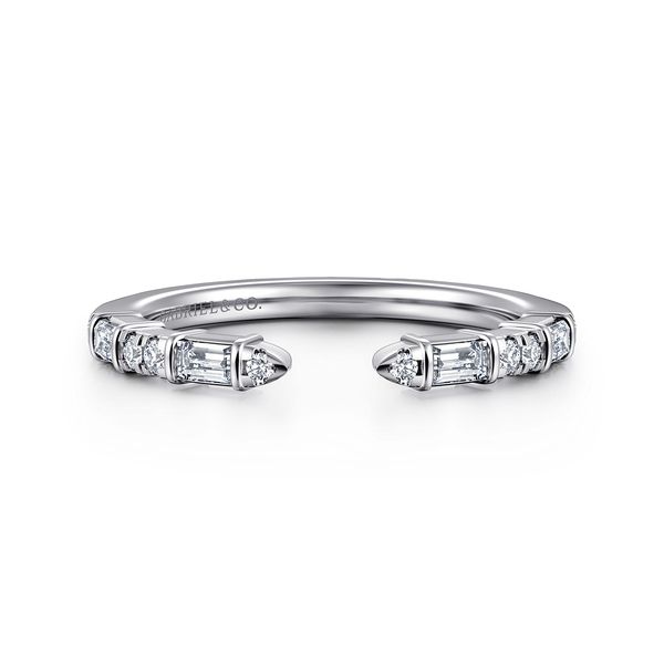 Gabriel & Co 14K White Gold Channel & U-Setting Diamond Anniversary Band – 0.3Ctw Bradley's Jewelers Jacksonville, NC