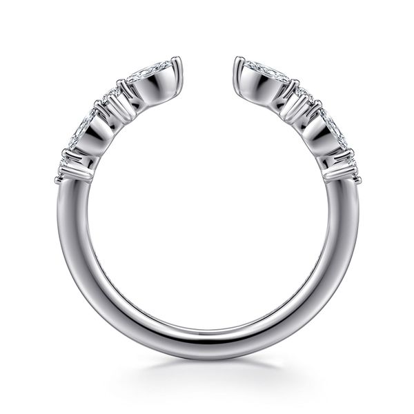 Gabriel & Co 14K White Gold Marquise & Round Diamond Band – Contemporary Collection Image 3 Bradley's Jewelers Jacksonville, NC