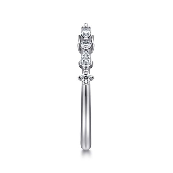 Gabriel & Co 14K White Gold Marquise & Round Diamond Band – Contemporary Collection Image 5 Bradley's Jewelers Jacksonville, NC
